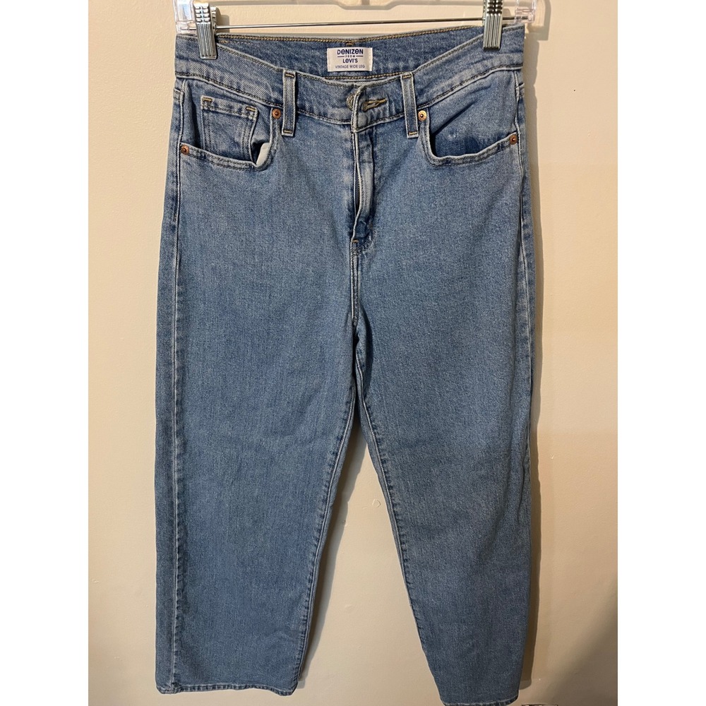 Denizen from Levis Vintage Wide Leg Jeans Medium Wash High Rise Blue Denim Sz 2
